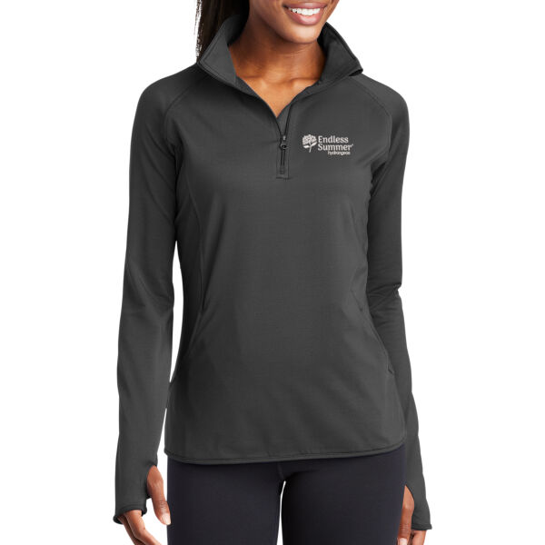 Sport-Tek ® - Ladies Sport-Wick ® Stretch 1/2 Zip Pullover - Embroidered Logo Thumbnail