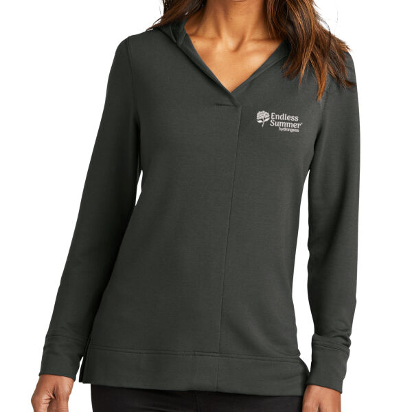 Port Authority Ladies Microterry Pullover Hoodie - Embroidered Logo Thumbnail